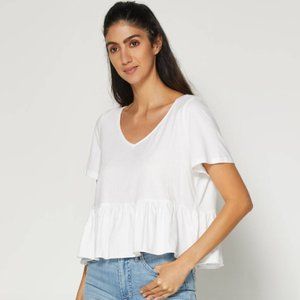 GAP White Peplum T-Shirt